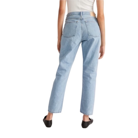 EVERLANE The 90’s Cheeky Straight Jean Crop in Light Wash Size 33  NWT - Picture 3 of 8